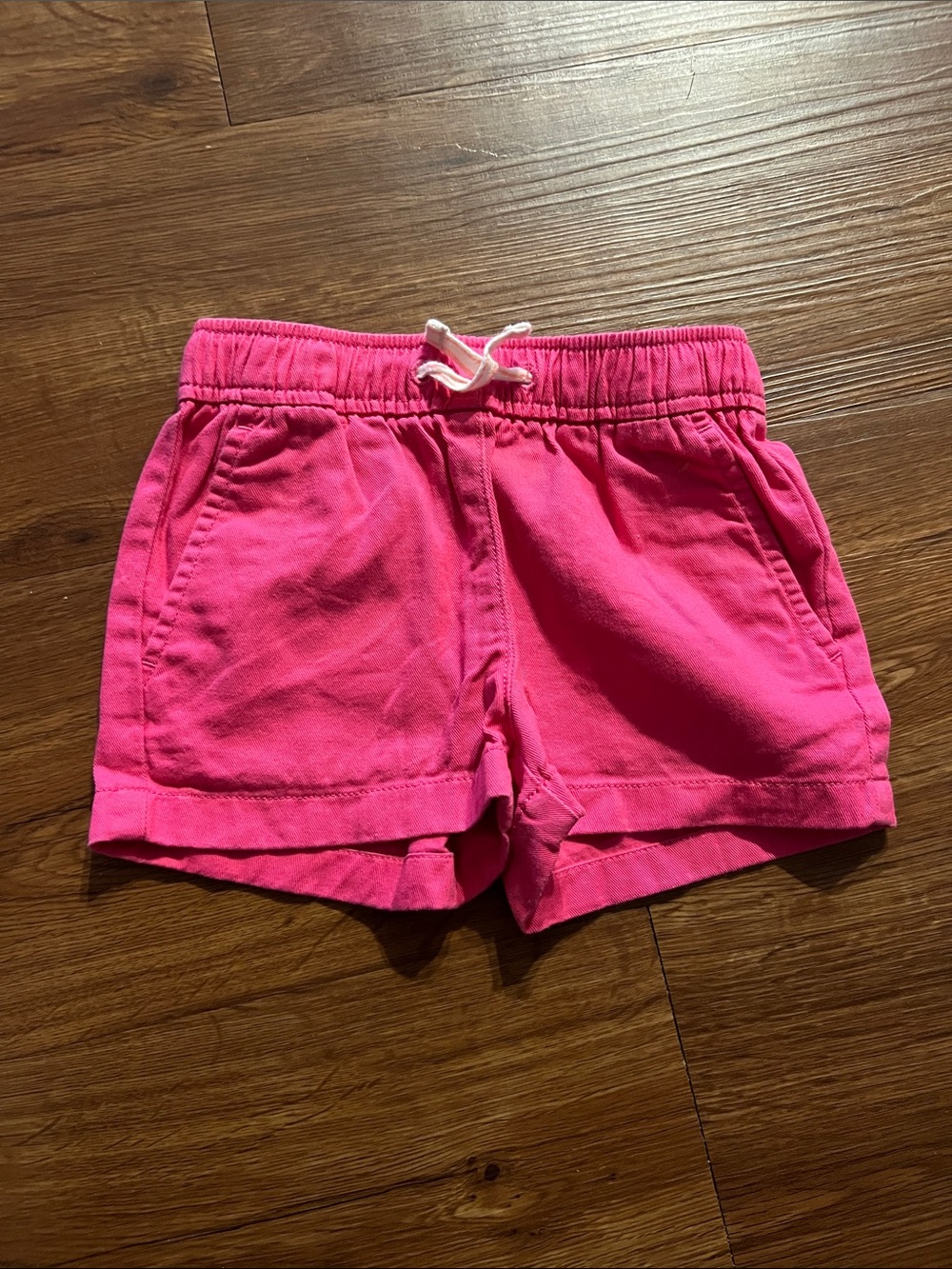 Crewcuts Bright Hot Pink Pull-On Shorts with White Drawstring